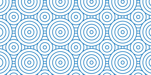 Overlapping Pattern Modern diamond geometric waves spiral pattern and abstract transparent circle wave lines. blue seamless tile stripe geomatics create retro square line backdrop pattern background.