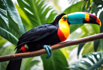 toucan on a branch - Powered by Adobe