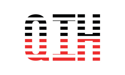 QIH three initial letter iconic line negative space minimal logo design vector template. monogram, abstract, wordmark, business, typography, minimalist, brand, company, flat, modern, unique, simple