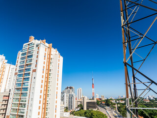 Foto aérea da região de Pinheiros em São Paulo, proxima ao cemitério do Araxá e tambem da avenida Paulista