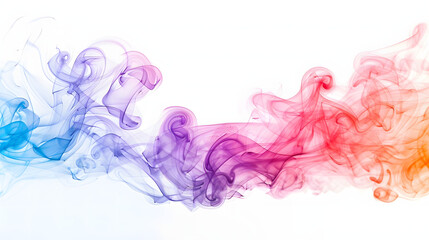 Obraz na płótnie Canvas Abstract colorful smoke background Isolated on white background