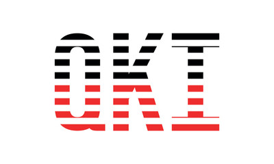 QKI three initial letter iconic line negative space minimal logo design vector template. monogram, abstract, wordmark, business, typography, minimalist, brand, company, flat, modern, unique, simple