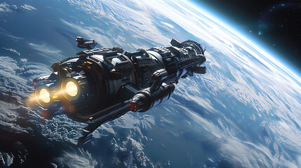 Classic space tourism brochure, featuring quantum computing excursions and blockchain secure stays