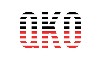 QKO three initial letter iconic line negative space minimal logo design vector template. monogram, abstract, wordmark, business, typography, minimalist, brand, company, flat, modern, unique, simple