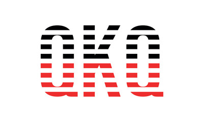 QKQ three initial letter iconic line negative space minimal logo design vector template. monogram, abstract, wordmark, business, typography, minimalist, brand, company, flat, modern, unique, simple