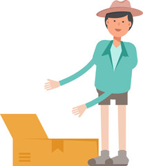 Boy Character Opening Box
