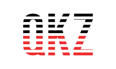 QKZ three initial letter iconic line negative space minimal logo design vector template. monogram, abstract, wordmark, business, typography, minimalist, brand, company, flat, modern, unique, simple