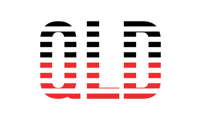 QLD three initial letter iconic line negative space minimal logo design vector template. monogram, abstract, wordmark, business, typography, minimalist, brand, company, flat, modern, unique, simple