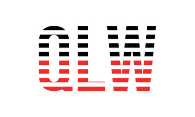 QLW three initial letter iconic line negative space minimal logo design vector template. monogram, abstract, wordmark, business, typography, minimalist, brand, company, flat, modern, unique, simple