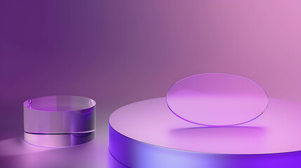 minimalist holographic background, smooth forms, shapeless, glass