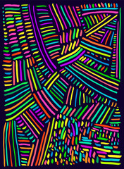 Doodles bright abstract simple ornament lines pattern.
