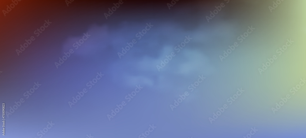 Poster modern colorful gradient background with clouds