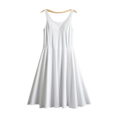 Obraz premium A plain white sundress isolated on transparent background, png