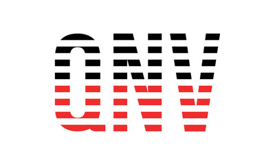 QNV three initial letter iconic line negative space minimal logo design vector template. monogram, abstract, wordmark, business, typography, minimalist, brand, company, flat, modern, unique, simple