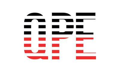 QPE three initial letter iconic line negative space minimal logo design vector template. monogram, abstract, wordmark, business, typography, minimalist, brand, company, flat, modern, unique, simple