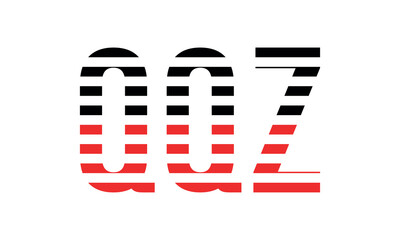 QQZ three initial letter iconic line negative space minimal logo design vector template. monogram, abstract, wordmark, business, typography, minimalist, brand, company, flat, modern, unique, simple