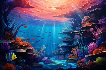 Fototapeta na wymiar undersea marine life