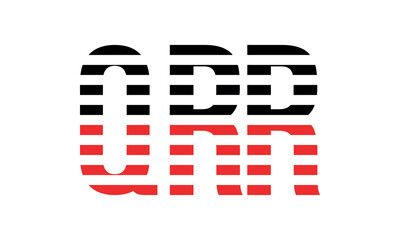 QRR three initial letter iconic line negative space minimal logo design vector template. monogram, abstract, wordmark, business, typography, minimalist, brand, company, flat, modern, unique, simple