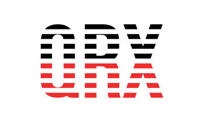 QRX three initial letter iconic line negative space minimal logo design vector template. monogram, abstract, wordmark, business, typography, minimalist, brand, company, flat, modern, unique, simple