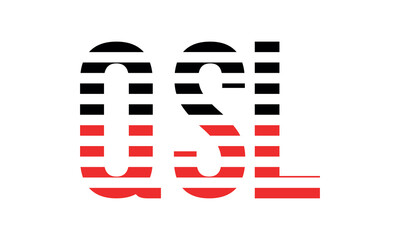 QSL three initial letter iconic line negative space minimal logo design vector template. monogram, abstract, wordmark, business, typography, minimalist, brand, company, flat, modern, unique, simple