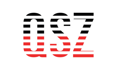 QSZ three initial letter iconic line negative space minimal logo design vector template. monogram, abstract, wordmark, business, typography, minimalist, brand, company, flat, modern, unique, simple