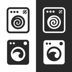 Washing machine icons set. Washer icon. Symbol of washing or linen.