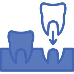 Implants Vector Line Filled Blue Icon