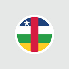 Obraz premium Flag of the Central African Republic. Colored flag of the CAR. State symbol of the Central African Republic.