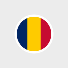 Fototapeta premium Flag of Chad. Chadian tricolor, blue-yellow-red flag. State symbol of the Republic of Chad.