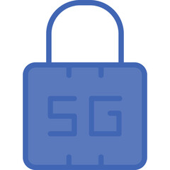 5G-42 Vector Line Filled Blue Icon