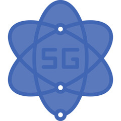 5G-45 Vector Line Filled Blue Icon