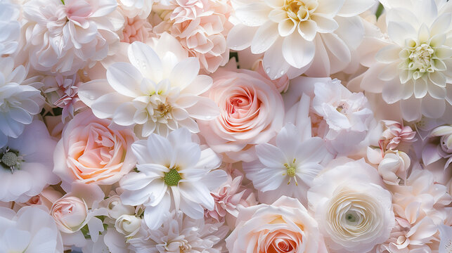 Beautiful, peaceful, diverse flowers, fresh and elegant background images