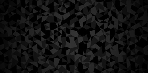 Geometric background vector seamless technology gray and black background. Minimal pattern gray Polygon Mosaic triangle Background, business and corporate background.