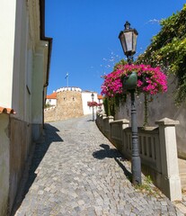 Pisek town, historical medieval fortification of town