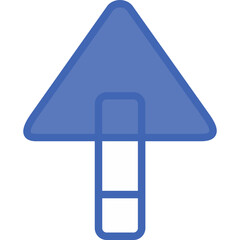 Spade Vector Line Filled Blue Icon