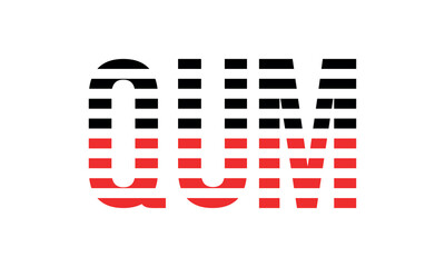 QUM three initial letter iconic line negative space minimal logo design vector template. monogram, abstract, wordmark, business, typography, minimalist, brand, company, flat, modern, unique, simple