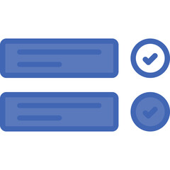 Checklist Vector Line Filled Blue Icon