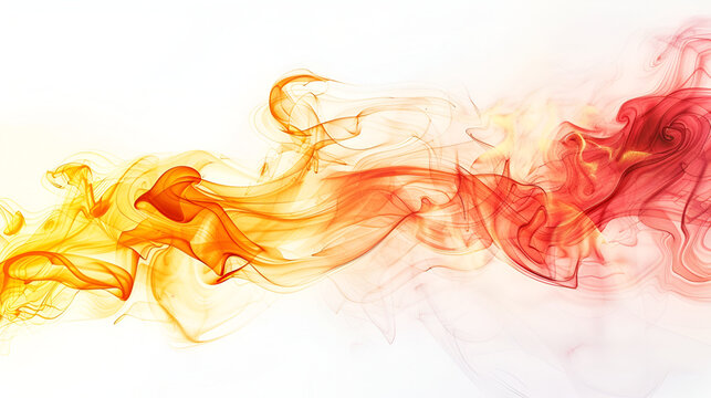 abstract color smoke flow on white background, Smoke isolated on white background ,Smoke isolated on white background