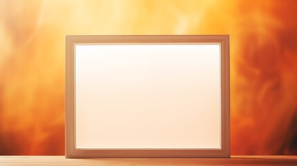 Blank picture frame on cozy background picture
