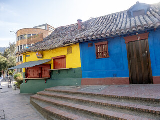 Colorful colonial houses in Bogota. Colombia - 750104453