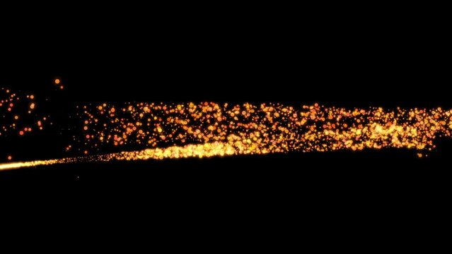 Glitter Light circle trail Sparkling star dust trail spiral particle effect animation. holiday event transition, revealer, logo title decoration. festival Christmas, Diwali, Ramadan. 3D Illustration