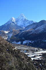 Mt. Ama Dablam and village 
