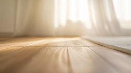 yoga mat, blur, image that conveys a lot of calm and meditative atmosphere