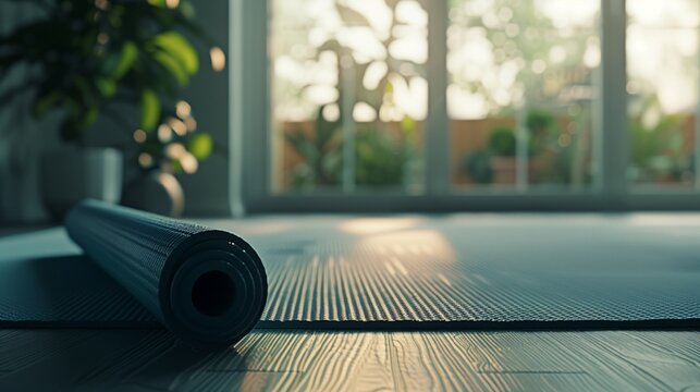 Yoga Studio Designed With Aloe Vera Elements, Featuring Natural Materials,  Soft Lighting, And A Serene Ambiance That Encourages Mindfulness And  Holistic Well-being. Generative Ai Stock Photo, Picture and Royalty Free  Image. Image
