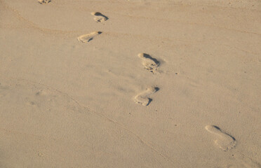 footprints in sand