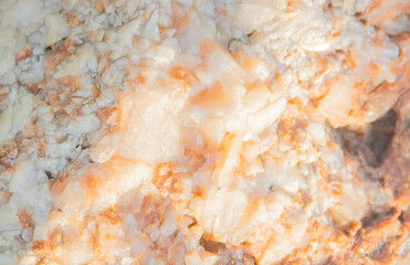 Close-up of calcite crystals 