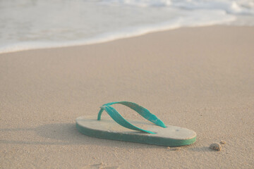 flip flops on the beach