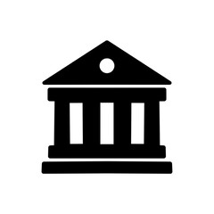Bank vector icon, isolated on white eps vector illustration