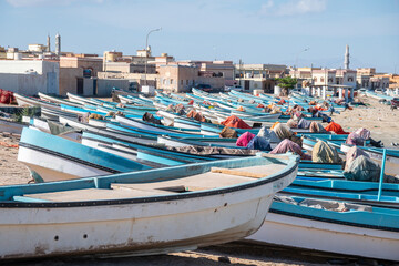 Arabian Sea, fishing boats, Oman, cities of Arabia