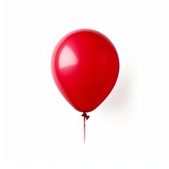 Red Balloon Isolated on White Background